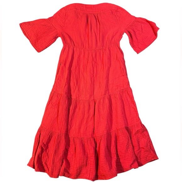 Xirena Kendall Red/Pink Midi Dress Small - Picture 5 of 7